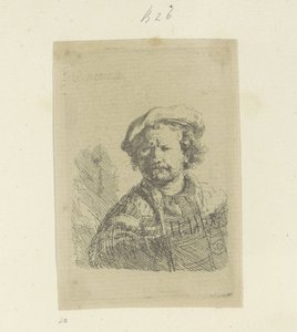 Autorretrato con boina y manto decorado Recueil de quatre-vingt-cinq estampes originales (título de la serie) de Rembrandt van Rijn