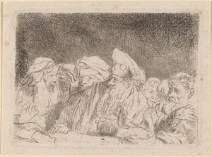 Los fariseos debatiendo (Fragmento de la impresión de los cien florines)