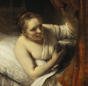 Una mujer en la cama de Rembrandt van Rijn