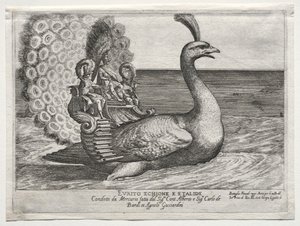 Combate naval representado en el río Arno en Florencia, para el matrimonio de Cosimo di Medici, 1608 de Remigio Cantagallina