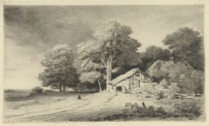 Granja en un camino de Remigius Adrianus Haanen