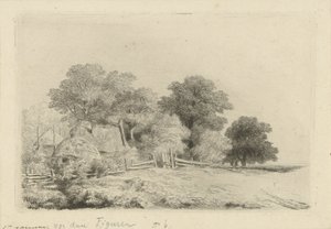 Granja junto a una valla de Remigius Adrianus Haanen