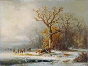 paisaje de invierno de Remigius Adrianus van Haanen