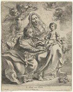 Anna en tríos S. Anna, auia Christi (título sobre objeto) de Remoldus Eynhoudts