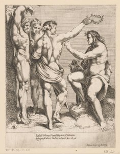 Apolo y Marsias Impresiones a partir de composiciones de Raphael (título de la serie) de Remy Vuibert