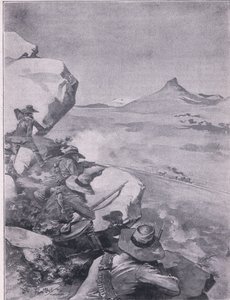 Bóers disparando al tren del General French de René Bull