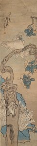 Loro en árbol de flores, 1835-1893 de Ren Xun