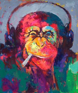 Auriculares Colorful Monkey de Renate Holzner