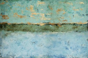 Horizonte dorado con textura de Renate Holzner