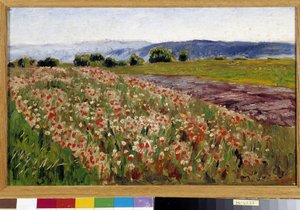 El campo de amapolas (pintura) de Rene Auguste Seyssaud