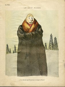 Ilustración de Hermann-Paul (1864-1940) en Le Lire, ca. 1935 - El judío ruso - Antisemitismo, Petróleo - Judío