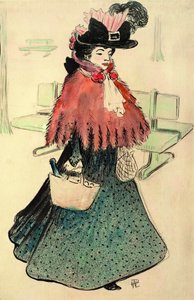 La hermosa judía va de compras. Revista Le Rire, 1896 de Rene Georges Hermann Paul