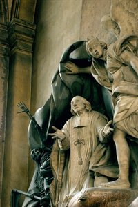 Detalle de la tumba de Jean Baptiste Joseph Languet de Gergy 1675-1750, 1757 de Rene Michel Slodtz