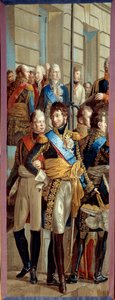 Entrevista de Napoleón I y la Reina Luisa de Prusia en Tilsit, 6/07/1807 Tapiz hecho por el taller de los Gobelinos (detalle)