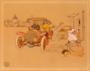Póster publicitario de coches Berliet, 1906 de Rene Vincent