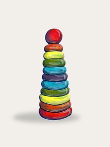 Anillos apilables de colores
