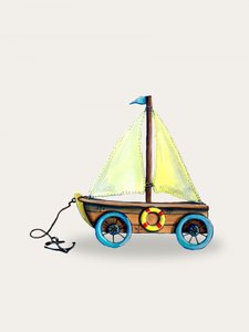 Un velero de juguete muy original de Renee Machan Cottagecore Artist