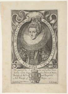Portret de Isabella Clara Eugenia Serenísima Isabel Clara Eugenia Infanta de España (título sobre objeto) de Renold Elstrack