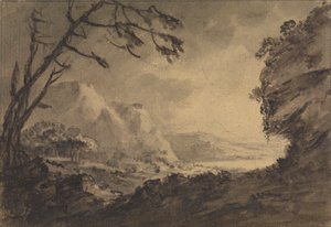 Un paisaje rocoso de Rev. William Gilpin