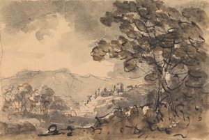 Paisaje con castillo a lo lejos de Rev. William Gilpin