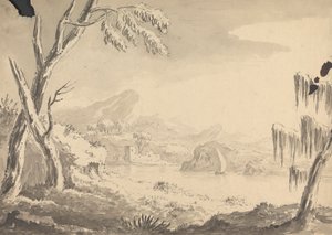 Paisaje con castillo a orillas del río de Rev. William Gilpin