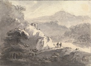 Paisaje con dos figuras en un camino de Rev. William Gilpin