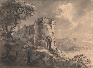 Paisaje con un castillo en ruinas de Rev. William Gilpin