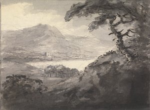 Paisaje montañoso con un lago de Rev. William Gilpin
