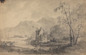 Paisaje fluvial con castillos de Rev. William Gilpin