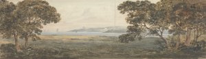 Paisaje arbolado con vistas a un estuario