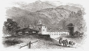 Convento de Vallombrosa, Florencia, Italia, a finales del siglo XIX. De Italian Pictures by Rev. Samuel Manning, publicado hacia 1890.