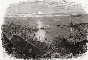 Vista de Génova, norte de Italia, a finales del siglo XIX. De Italian Pictures by Rev. Samuel Manning, publicado hacia 1890. de Reverend Samuel Manning