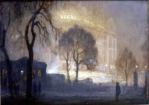 El Regal desde Hyde Park en una Noche Nebulosa de Rex Vicat Cole