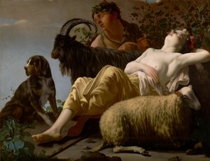 Pastor y pastora dormida de Reyer Jacobsz van Blommendael
