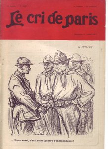 Ilustración de Ricardo Flores (1878-1918) para la Portada de Le Cri de Paris