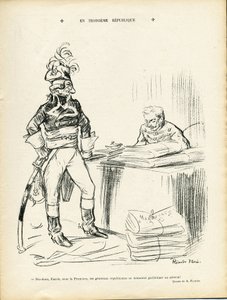 Ilustración de Ricardo Flores (1878-1918) en Le Lire, 29/11/13 - En la Tercera República - Iere République - General Generaux, Baptiste Faurie (1853-1938)
