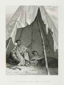 Un curandero atendiendo a un paciente, América del Norte de John Pardon