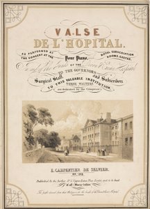 Hospitales, portada de la partitura de 