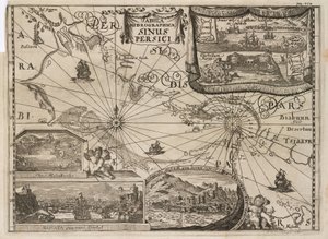 Mapa hidrográfico del Golfo Pérsico de John Pardon