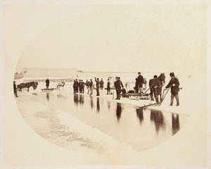 Corte de hielo en el río San Lorenzo de John Pardon