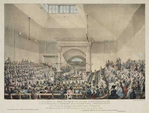 Inauguración del Teatro de Conferencias en Marylebone, Londres de John Pardon