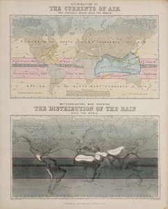 Dos mapas meteorológicos, c 1850