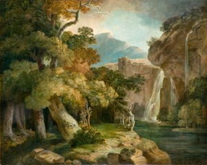 Río en Penegoes (óleo sobre lienzo) de Richard (style of) Wilson