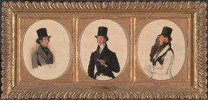 Estudios para los retratos de Lord Eglinton, Lord Douglas y Lord Stradbroke en `The Waterloo Cup Coursing Meeting