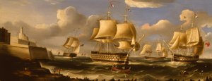 H.M.S.Queen en Valetta de Richard B. Spencer