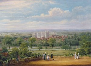 Eton College desde la terraza del Castillo de Windsor de Richard Bankes Harraden