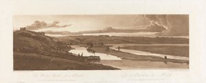 Las obras hidráulicas de Marli, y St. Germain en Laye visto en la distancia 1803; Lámina 15 de Vistas en París, el volumen de Emanuel calco de la placa B1981.25.2624 de Richard Banks Harraden