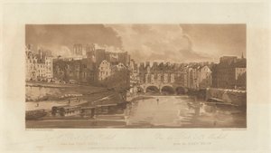 Vista del Pont St. Michael, tomada desde el Pont Neuf, 1803 de Richard Banks Harraden