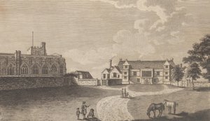 El antiguo palacio arzobispal en Maidstone, de The History and Topo de Edward Hasted, 1782 de Richard Bernard Godfrey