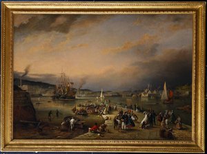 El muelle del almirante, Stonehouse, Plymouth, 1865 de Richard Brydges Beechey